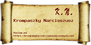Krompaszky Narcisszusz névjegykártya